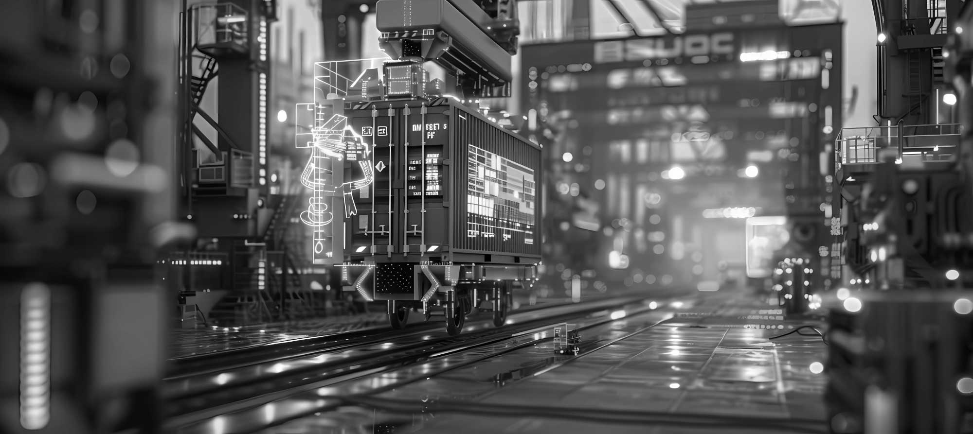 Entorno industrial con visualizaciones digitales y sistemas conectados, representando la protección de redes OT en infraestructuras críticas.